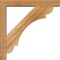 Ekena Millwork Olympic Block Rough Sawn Bracket w/ Offset Brace, Western Red Cedar, 4"W x 20"D x 20"H BKT0402X20X20OLY05RWR - alternate 3
